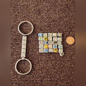 Italian Charms Bundle Lot Of 25 And Keychain